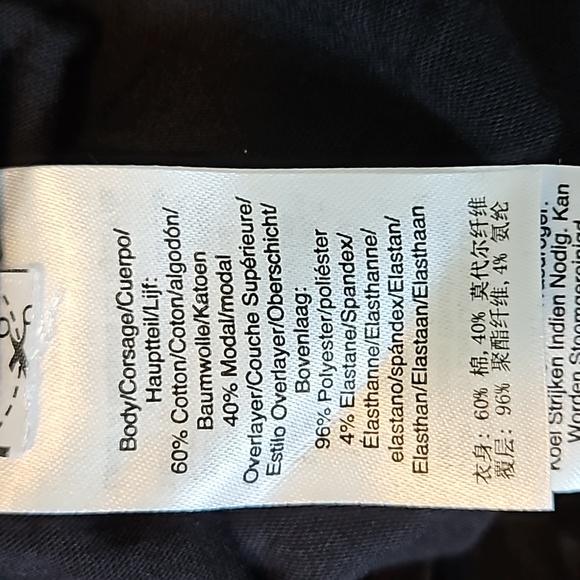 DKNY white mesh asymmetrical dress with black lining-M - Picture 6 of 8